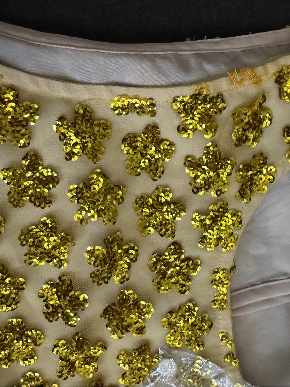 NWT J.Crew Embellished STARS Sequin Peplum Top - Gold on Cream - Picture 6 of 10